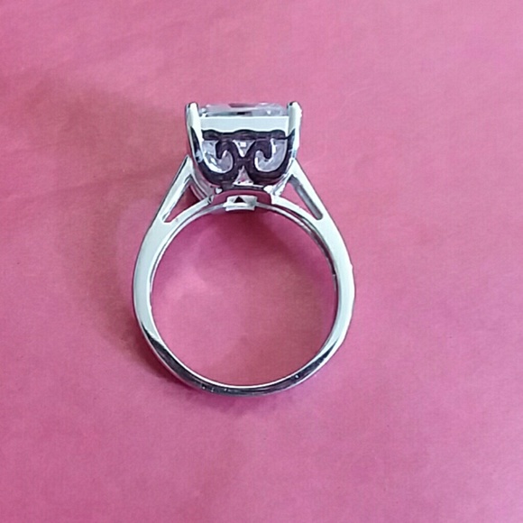 SOLD 6 CARAT RADIANT CUT CZ RING - Picture 6 of 8